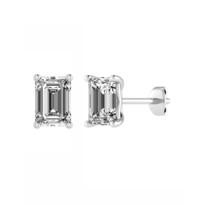 Julie Lab-Created Rose Gold 4 Prong  Diamond Earrings