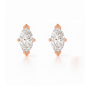 Jemma Lab-Created Rose Gold 4 Prong Studs Diamond Earrings