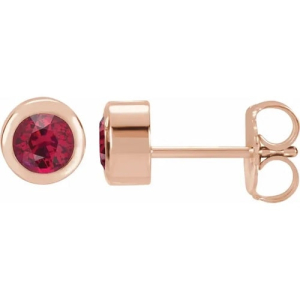 Holliston Natural Ruby Rose Gold Bezel Set 