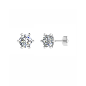 Janiyah Lab-Created Rose Gold 6 Prong Studs Diamond Earrings