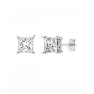 Jaliyah 0.10 - 3.00 Carat Lab-Created Princess cut 4 Prong  Studs Diamond Earrings