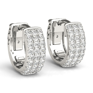 Victoria Lab-Created Hoop Diamond Earrings