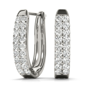 Dalsy Lab-Created Hoop Diamond Earrings