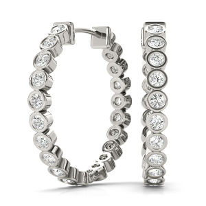 Ronnie Lab-Created Hoop Diamond Earrings