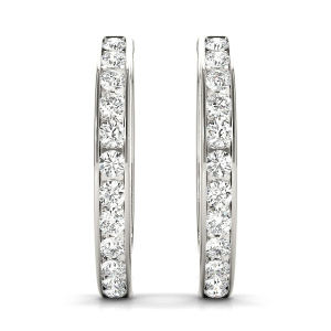 Aimee Lab-Created Hoop Diamond Earrings