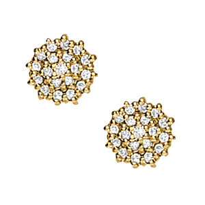  Elmira Natural Silver Diamond Cluster Earrings