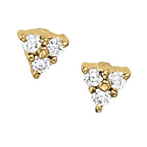 Evlin Natural Silver Diamond Cluster Earrings