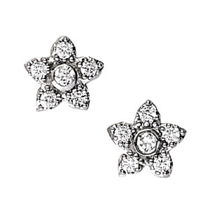 Erikka 0.60 Carat Natural Round cut Diamond Cluster Earrings