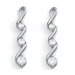 Felita Natural Platinum Diamond Designer Earrings