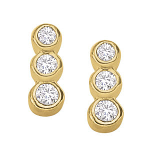 Fala 0.05 Carat Natural Round cut Journey Diamond Earrings