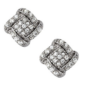 Fadila Natural Platinum Diamond Designer Earrings