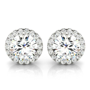 Enock Lab-Created Halo Diamond Earrings