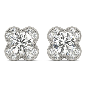 Estere 0.25 - 0.75 Carat Lab-Created Round cut Halo Diamond Earrings