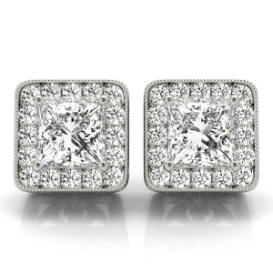 Eteri Natural Platinum Diamond Designer Earrings