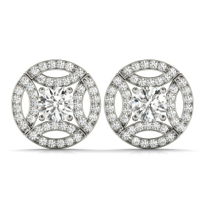 Essi 1.44 Carat Lab-Created Round cut Halo Diamond Earrings