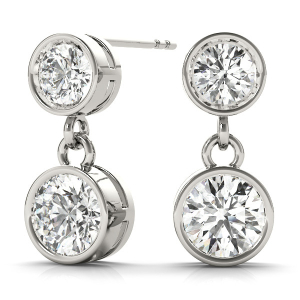  Ezmae Natural Diamond Drop Earrings