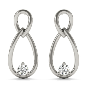 Ellaina Natural Platinum Diamond Designer Earrings