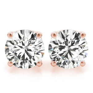 Emira Lab-Created Diamond Rose Gold Studs Earrings