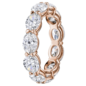 Eama Lab-Created Rose Gold Prong  Diamond Ring