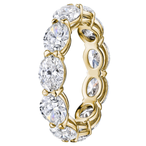 Eama Lab-Created Yellow Gold Prong  Diamond Ring
