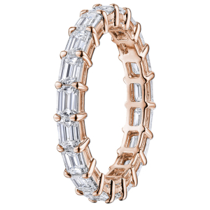 Eadita Lab-Created Rose Gold Prong  Diamond Ring