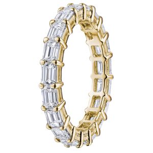 Eadita Lab-Created Yellow Gold Prong  Diamond Ring