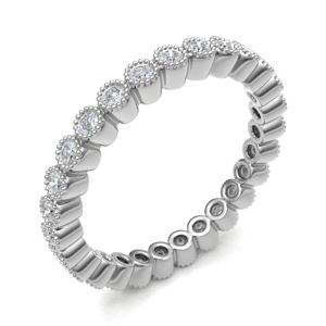 Emberlynn 0.50 - 0.75 Carat Lab-Created Round cut Bezel  Diamond Ring