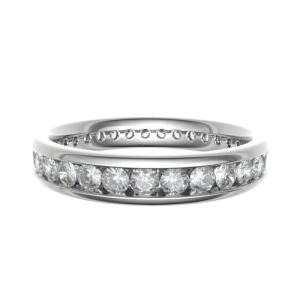 Elka Lab-Created Rose Gold Channel Set  Diamond Ring