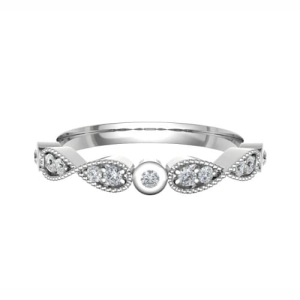 Ettie Lab-Created Rose Gold Prong  Diamond Ring