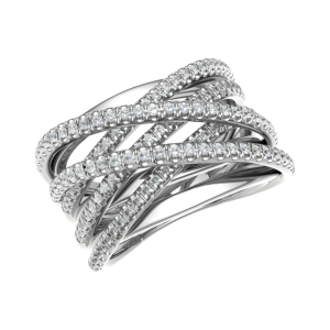 Ebota Lab-Created Prong  Diamond Ring