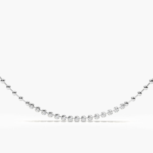 Tatriss Natural Rose Gold Illusion Set Diamond Necklace
