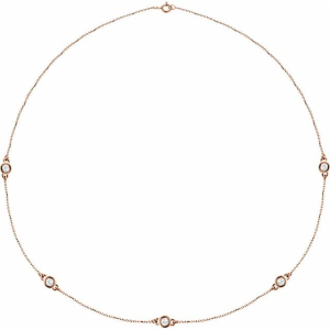 Tamarah Natural Diamond Rose Gold  Necklace