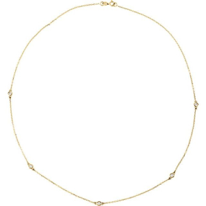 Tamarah Natural Diamond Yellow Gold  Necklace