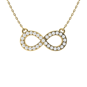 Thorlee Natural Diamond Yellow Gold Pave Set Everyday Pendant Necklace