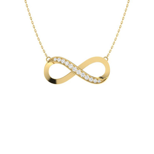 Vianca Lab-Created Diamond Yellow Gold Pave Set Chain Necklace
