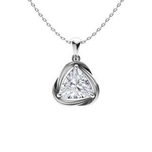 Tunnoke 0.90 - 1.10 Carat Natural Diamond Round cut 3 Prong  Delicate Pendant Necklace