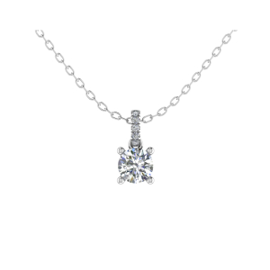 Toleen 0.16 - 1.50 Carat Natural Diamond Round cut 4 Prong  Designer Pendant Necklace