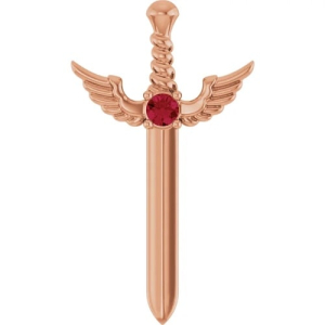 Parmindar Natural Ruby Rose Gold 4 Prong  Necklace