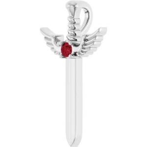Parmindar Natural Ruby Silver 4 Prong  Necklace