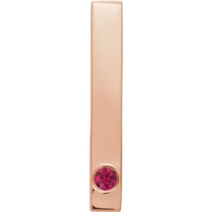 Parthivi Natural Ruby Rose Gold Bezel Set  Necklace