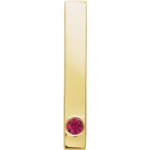 Parthivi Natural Ruby Yellow Gold Bezel Set  Necklace