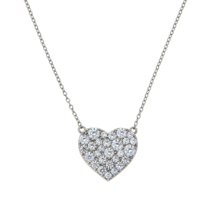 Triniece Natural Diamond Rose Gold Pave Set Cluster Pendant Necklace