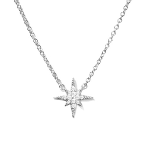 Tsega 0.17 Carat Natural Diamond Round cut Pave Set  Cluster Pendant Necklace