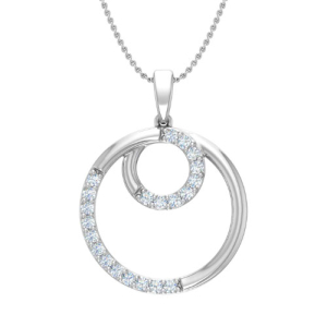 Peleilah 0.15 Carat Natural Diamond Round cut Shared Prong  Drop Pendant Necklace