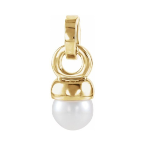 Vibha Yellow Gold Freshwater Pearl Gemstone Necklace