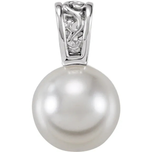 Vedha Platinum Pearl Gemstone Necklace
