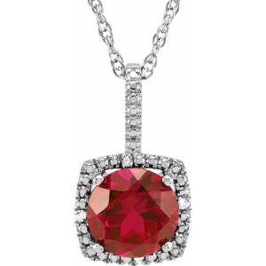 Pranidhi Natural Ruby Yellow Gold 4 Prong  Necklace