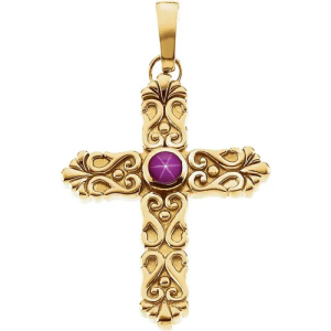 Polis 0.34 Carat Natural Ruby Round cut Bezel Set  Necklace