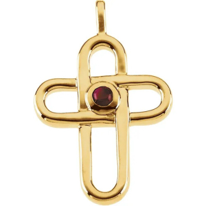 Pinja Natural Ruby Rose Gold Bezel Set  Necklace