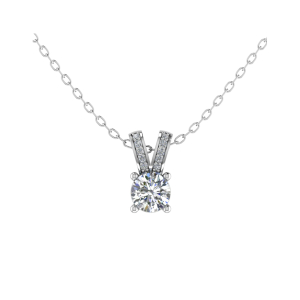 Tashina 0.20 - 2.00 Carat Natural Diamond Round cut 4 Prong  Designer Pendant Necklace
